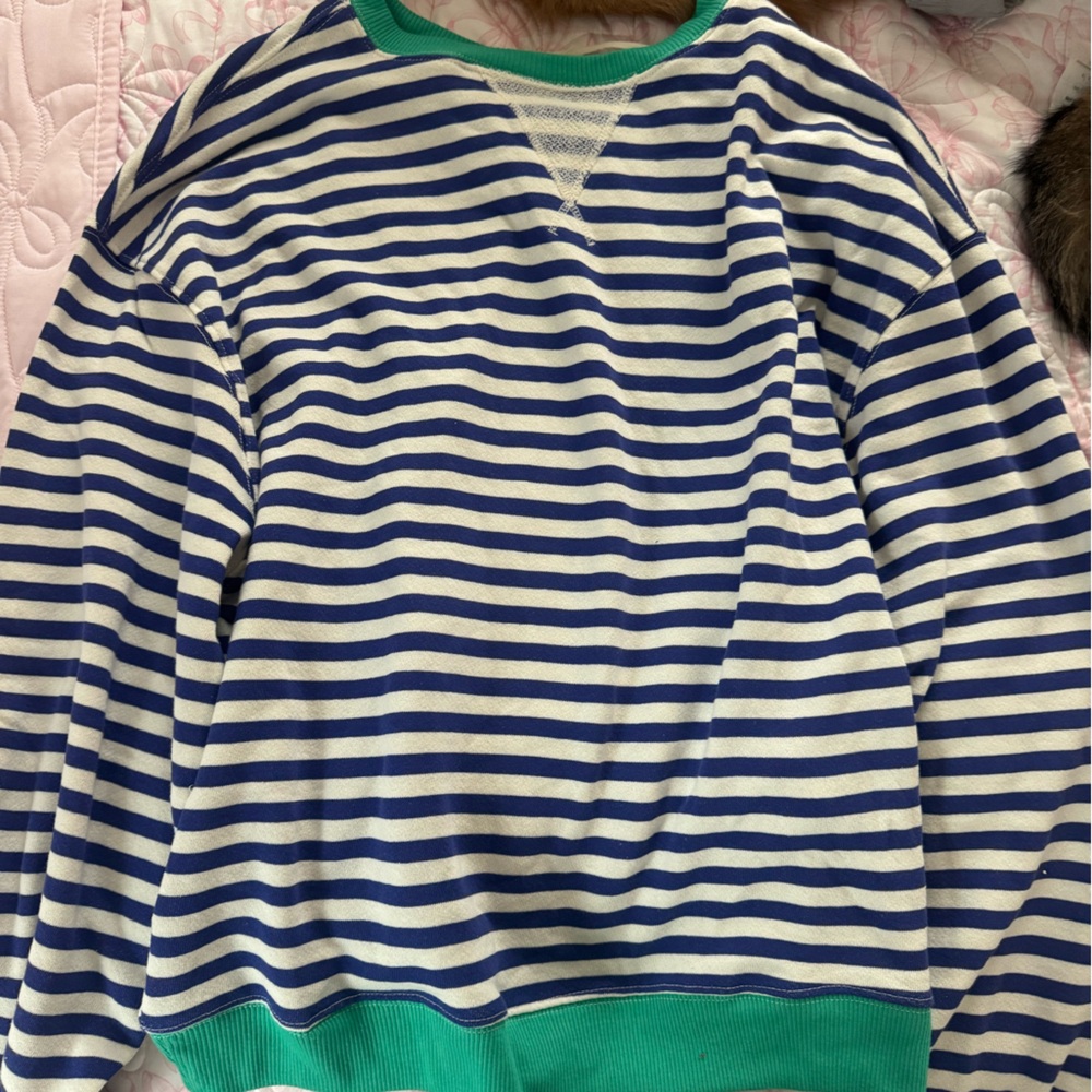 Free people “we the free” Classic Striped Oversized Crewneck